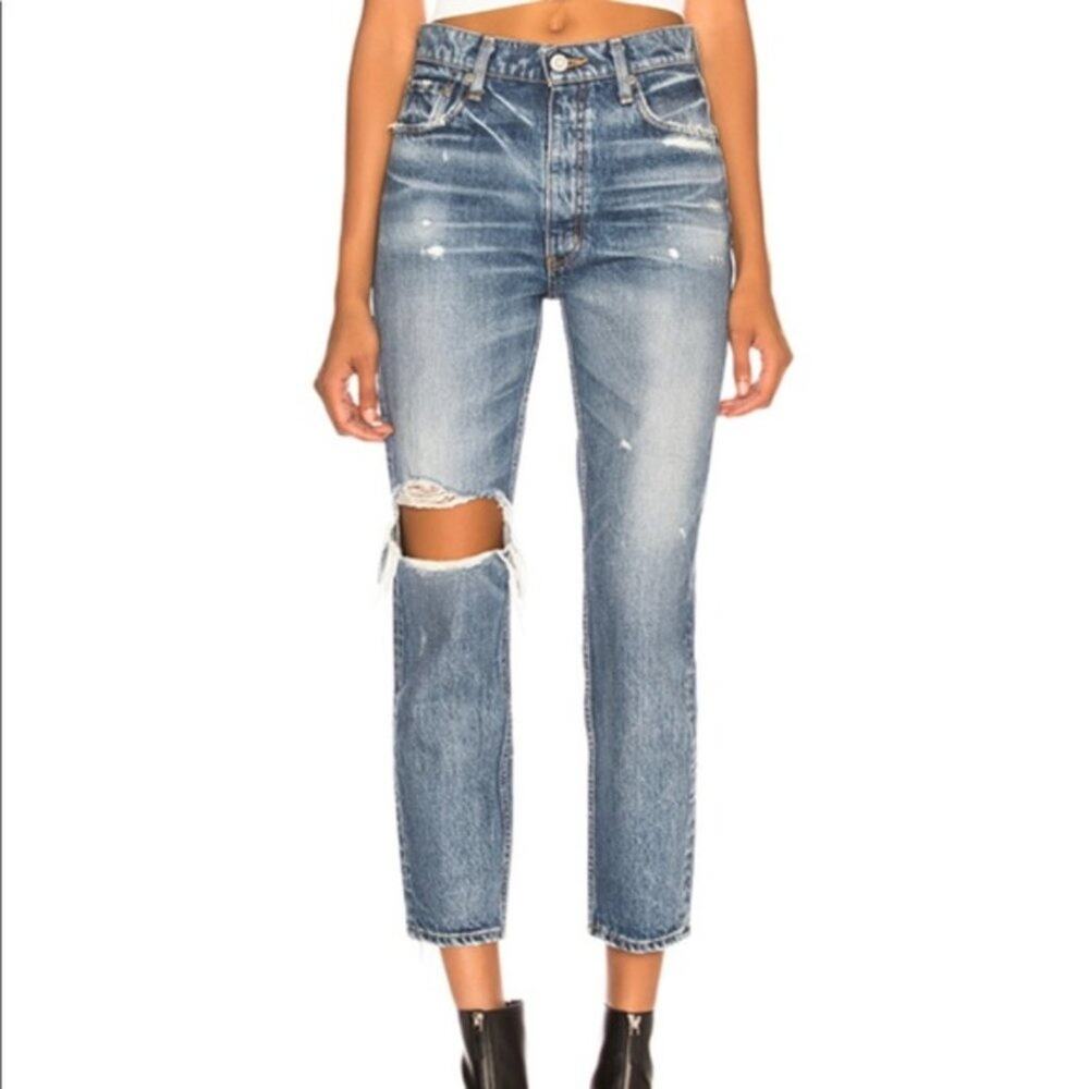 Moussy Vintage Blue Marshall Boy Skinny Jeans Size 24